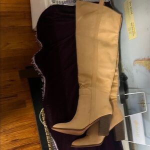 Tan Knee-High Women's Boots